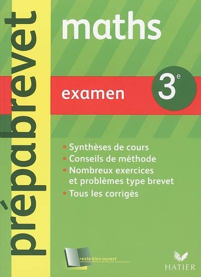 Maths 3e : examen