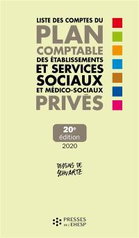 Liste des comptes du plan comptable des établissements et services sociaux et médico-sociaux privés : modèles de documents de synthèse comptables, budgétaires et financiers d'un établissement social ou médico-social avec annotations et compléments : 2020