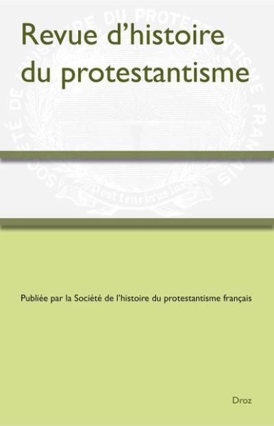 Revue d'histoire du protestantisme, n° 2-3 (2020)