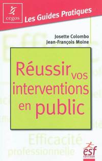 Réussir vos interventions en public