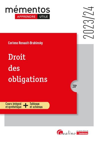 Droit des obligations : 2023-2024