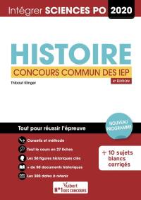 Histoire : concours commun des IEP 2020 : nouveau programme