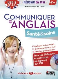 Communiquer en anglais : santé et soins, UE 6.2, S.1, 2, 3