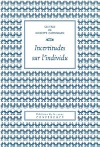 Oeuvres de Giuseppe Capograssi. Incertitudes sur l'individu