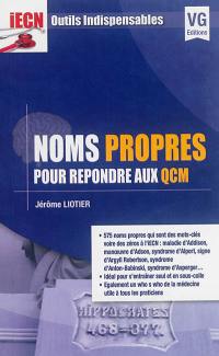 Noms propres pour répondre aux QCM