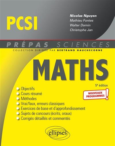 Maths PCSI : nouveaux programmes