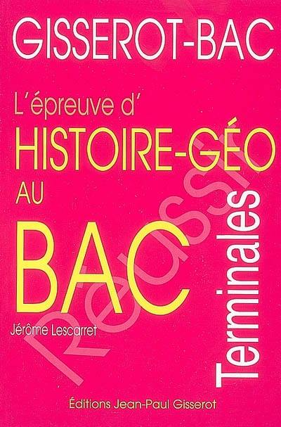 L'épreuve d'histoire géo au bac