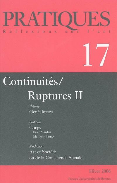 Pratiques, n° 17. Continuités-ruptures 2