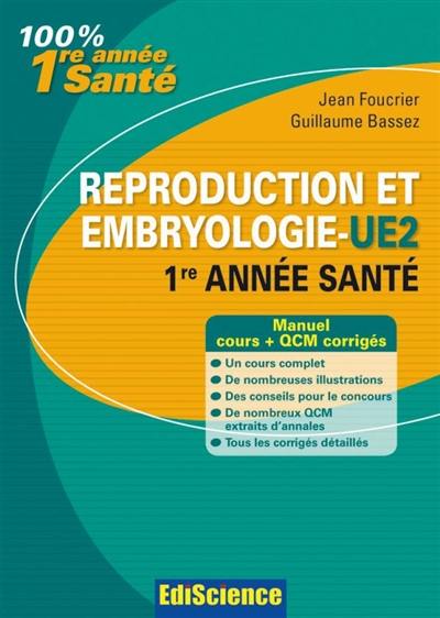 Embryologie humaine L1 santé : cours, QCM et annales corrigés