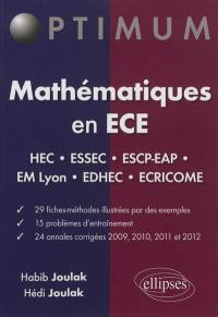 Mathématiques en ECE : fiches méthodes, problèmes et annales corrigées (2009-2012)