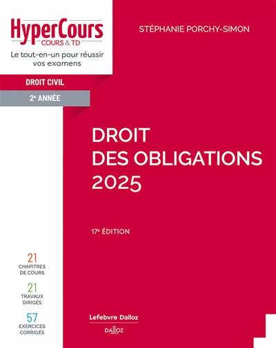 Droit des obligations 2025 : droit civil 2e année