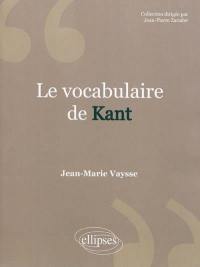 Le vocabulaire de Kant