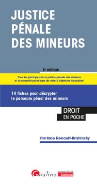 Justice pénale des mineurs : 14 fiches pour décrypter le parcours pénal des mineurs : tous les principes de la justice pénale des mineurs et la nouvelle procédure de mise à l'épreuve éducative