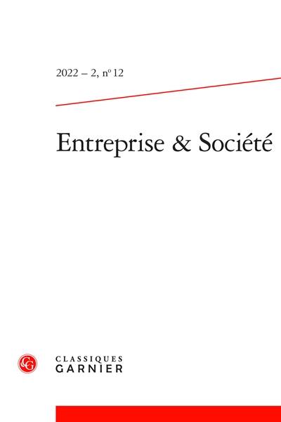 Entreprise & société, n° 12. Les entreprises de l'ESS au défi de la crise pandémique : défis et perspectives syndémiques