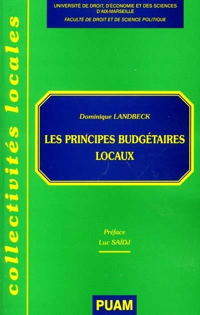 Les principes budgétaires locaux