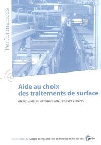 Aide au choix des traitements de surface