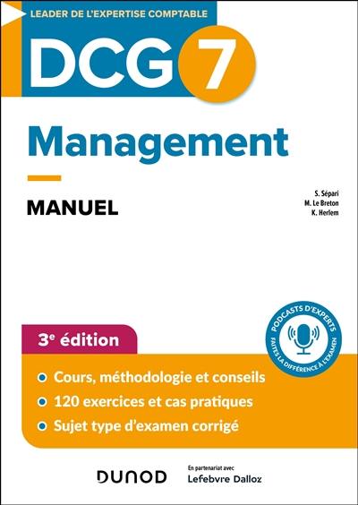 DCG 7, management : manuel, savoirs et compétences