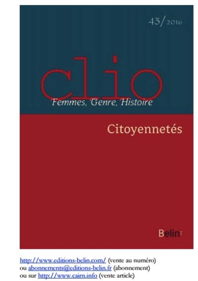 Clio : femmes, genre, histoire, n° 43. Citoyennetés