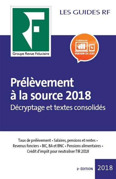 Prélèvement à la source 2018 : décryptage et textes consolidés