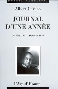 Journal d'une année : octobre 1957-octobre 1958