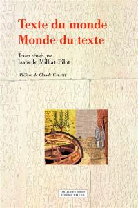 Texte du monde, monde du texte