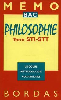 Philosophie terminales STI, STT