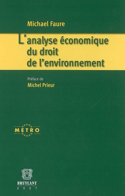 L'analyse économique du droit de l'environnement