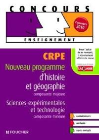 Histoire et géographie composante majeure, sciences expérimentales et technologie composante mineure : concours de recrutement de professeur des écoles