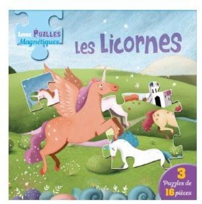 Les licornes : 3 puzzles de 16 pièces