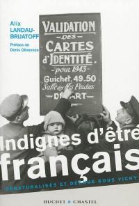 Indignes d'être français : dénaturalisés et déchus sous Vichy