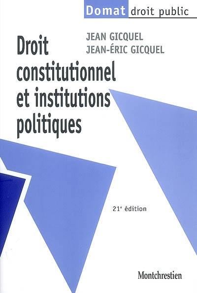 Droit constitutionnel et institutions politiques