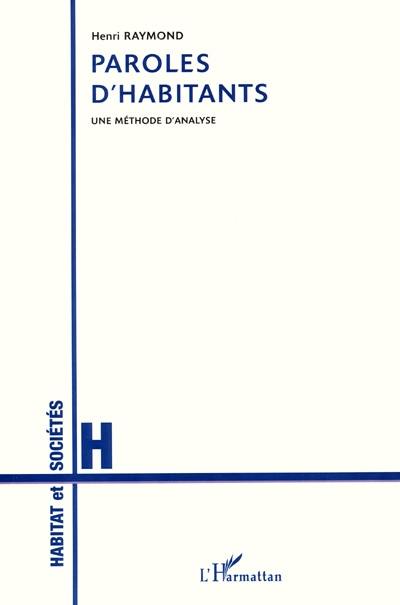 Paroles d'habitants : une méthode d'analyse