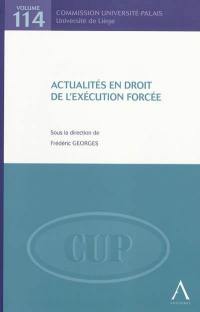 Actualités en droit de l'exécution forcée