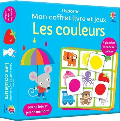 Les couleurs : mon coffret livre et jeux : jeu de loto et jeu de mémoire