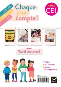 Chaque jour compte ! Maths CE1 : matériel autocorrectif : autonomie, entraînement, jeux