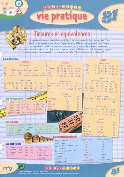 Mesures et équivalences