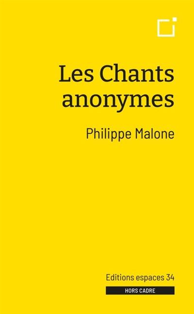 Les chants anonymes : partition