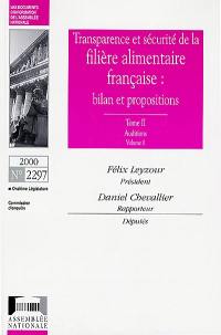 Transparence et sécurité de la filière alimentaire française : bilan et propositions