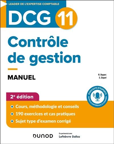 DCG 11, contrôle de gestion : manuel : savoirs et compétences