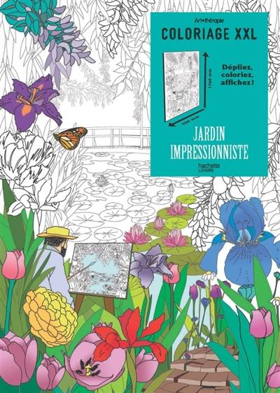 Coloriage XXL : jardin impressionniste