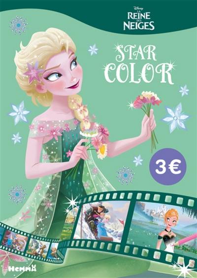 La reine des neiges : star color : fond vert