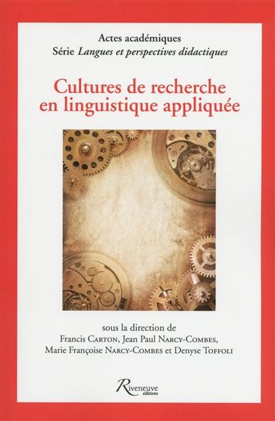 Cultures de recherche en linguistique appliquée