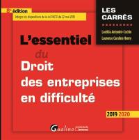 L'essentiel du droit des entreprises en difficulté : 2019-2020