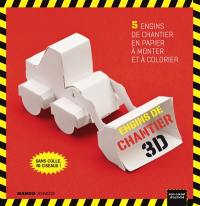 Engins de chantier 3D : 5 engins de chantier en papier à monter et à colorier