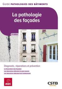 La pathologie des façades : diagnostic, réparations et prévention : la fissuration des façades, les désordres affectant le gros oeuvre, les désordres affectant les revêtements