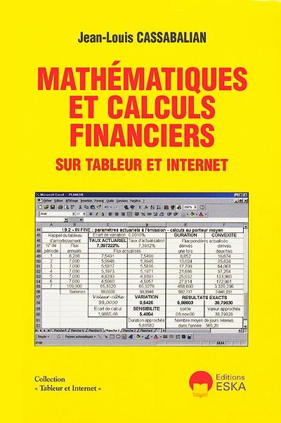 Mathématiques et calculs financiers sur tableur et Internet