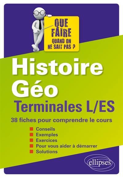 Histoire géographie, terminales L, ES : 38 fiches pour comprendre le cours