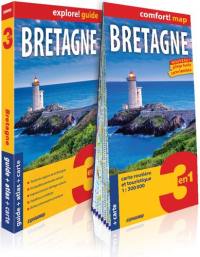 Bretagne : 3 en 1 : guide + atlas + carte