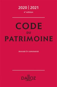 Code du patrimoine : annoté & commenté : 2020-2021