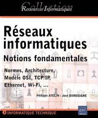 Réseaux informatiques : notions fondamentales : normes, architecture, modèle OSI, TCP-IP, Ethernet, Wi-Fi...